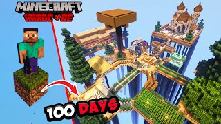 I Survived 100 Days In One Block Hardcore Minecraft
