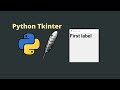 Python Tkinter: How to create a Label in Tkinter