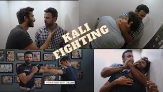 ELEVATOR FIGHT SCENE | USING KALI IN CONFINED SPACE | HIMANSHU DESWAL | COMBAT KALI |