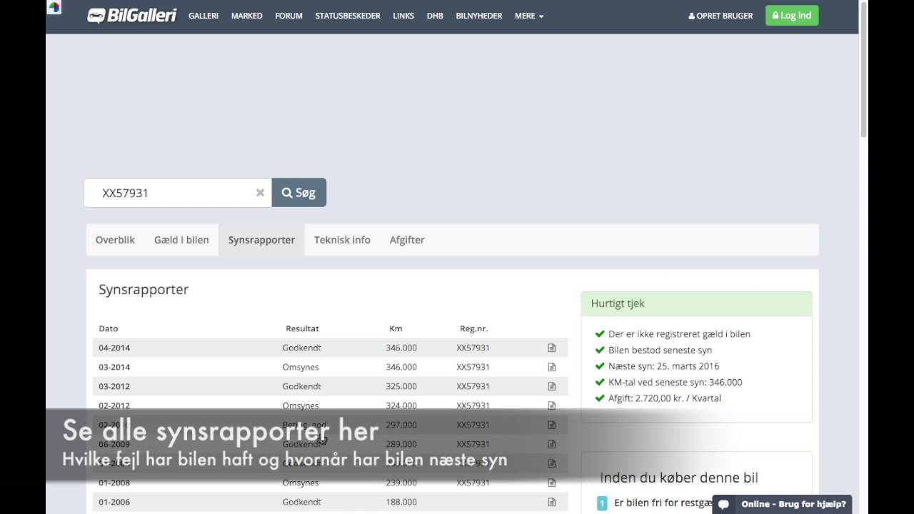 Nummerpladeopslag - Tjek Gæld Og Synsrapporter I Bil - YouTube