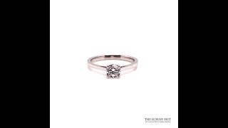 PLATINUM CERTIFIED 0.52CT BRILLIANT CUT DIAMOND SOLITAIRE ENGAGEMENT RING