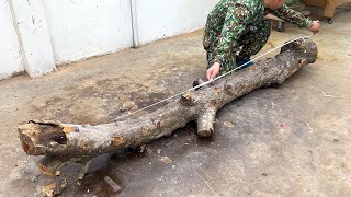 Surprise Created From Rotten Logs In The Garden: Coffee Table Design With Many Beautiful Curves