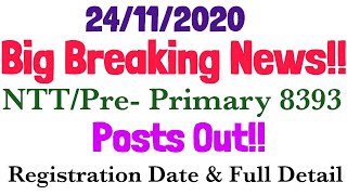 8393 Posts Out! Pre-Primary/NTT Breaking News Full Detail in video