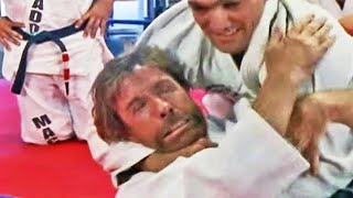 Chuck Norris Picks A Fight With Rickson Gracie And Gets CHOKED OUT