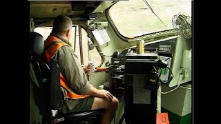 Australian streamliner diesel locomotive GM37 - cab ride - Cowan bank - January 2005