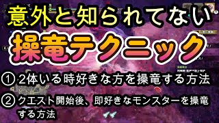 意外と知られてない操竜テクニック【サンブレイク】