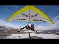 hang gliding in the winter.