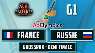 AOElympics | France vs Russie | Demi finale 4v4 GrossRox BO5 | Game 1