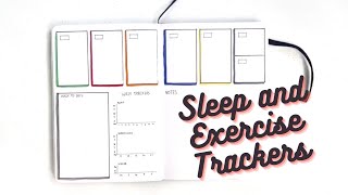 Bullet Journal Sleep and Exercise Trackers