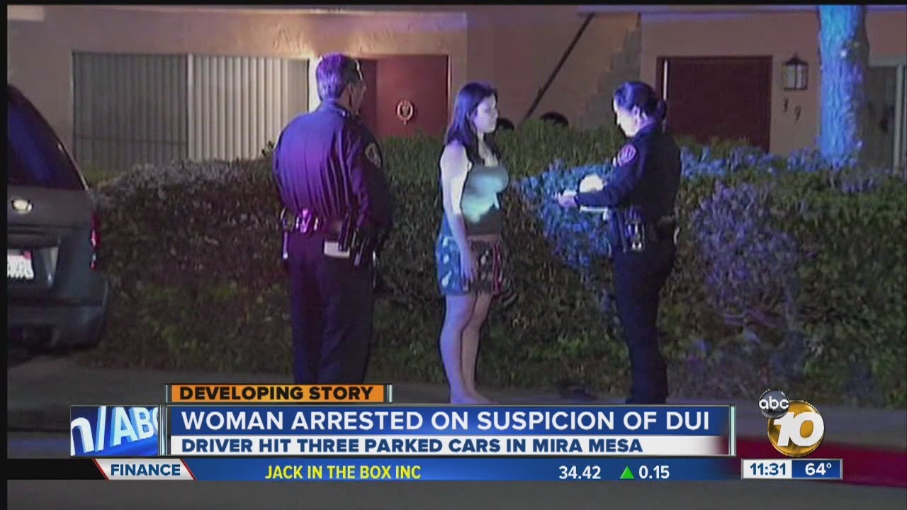 Woman Arrested On Suspicion Of DUI After Crashing Into Parked Cars ...