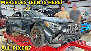 Rebuildng A Wrecked Mercedes AMG GTS! Certified Mercedes Tech Hired!!!