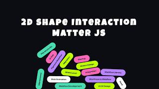 Amazing Draggable 2D Shapes Animation Website | Matter.js Project 2026