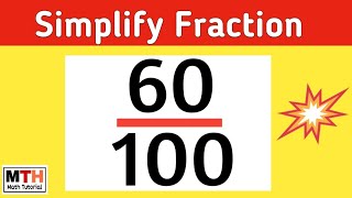 How to simplify the fraction 60/100 | 60/100 Simplified