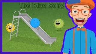 The Blue Song with Blippi | Colors Song for Kids