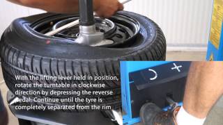 Lincos® STD-106B Tyre changing on a steel rim wheel