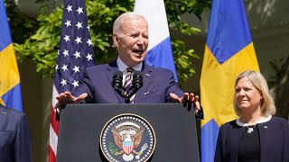 Biden: USA ger sitt fulla stöd till Sverige och Finland | TV4Nyheterna | TV4 \u0026 TV4 Play