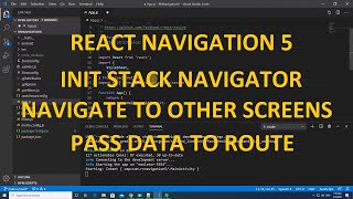 #30.1 Stack Navigation - Init stack navigation, navigate and pass parameters to other screens