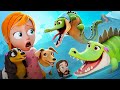 ALLiGATORS inside our HOUSE!!  Adley has Magic Pet Dogs! Floor is Lava & Water in new Family Cartoon