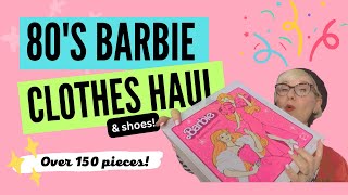 Vintage 1980s Barbie CLOTHES & SHOES HAUL | Retro Barbie & Ken | Original & handmade clothing