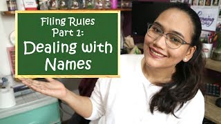 Alphabetizing Names - Filing Rules Part 1 - Clerical Operations - Civil Service Review