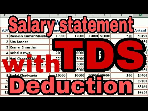 Excel Tips And Tricks Salary With TDS Deduction#excel#tips#exceltips# ...