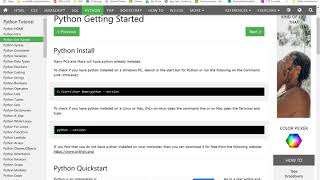 Python w3schools python tutorial Part 01