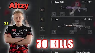 Faze Aitzy \u0026 Gustav - 30 KILLS - Beryl M762 + SLR - DUO vs SQUADS - PUBG