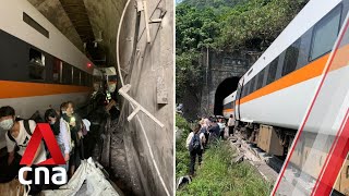 At least 41 people dead after train derails in eastern Taiwan