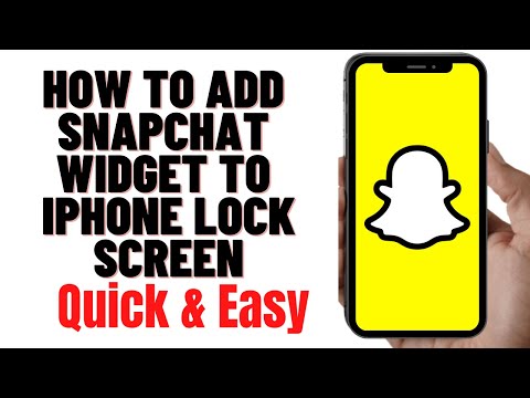 HOW TO ADD A SNAPCHAT WIDGET TO IPHONE LOCK SCREEN