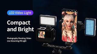 TELESIN Vlog Fill LED Light ,Cold Shoe Mini Video Light ,Color Filter