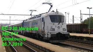 ČD 380.011 - EC 130 VARSOVIA - 26.7.2016 Otrokovice