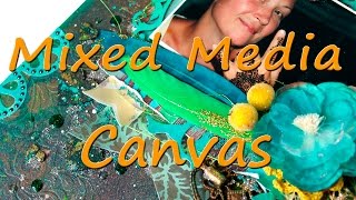 Mixed Media Canvas "Mehndi". Scrapbooking Mixed Media Canvas "Mehndi". Scrapbooking