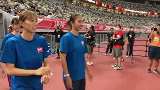 日本選手権　女子リレー表彰式（1）