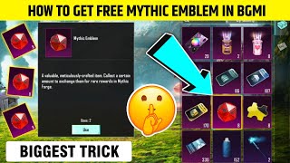 NEW TRICK 😱 GET FREE MYTHIC EMBLEM 🔥 HOW TO GET FREE MYTHIC EMBLEM IN BGMI | FREE MYTHIC EMBLEM