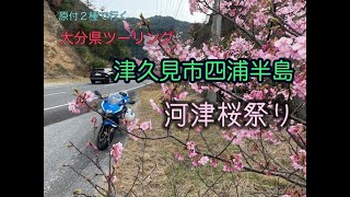 原付２種で行く　大分県ツーリング　津久見市四浦半島河津桜祭り