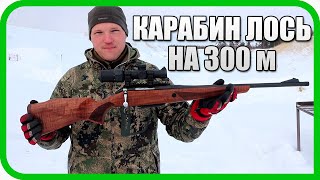 КАК СТРЕЛЯЕТ БЮДЖЕТНЫЙ КАРАБИН ЛОСЬ НА 300 МЕТРОВ