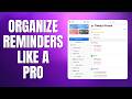 Get Your Apple REMINDERS Super Organized