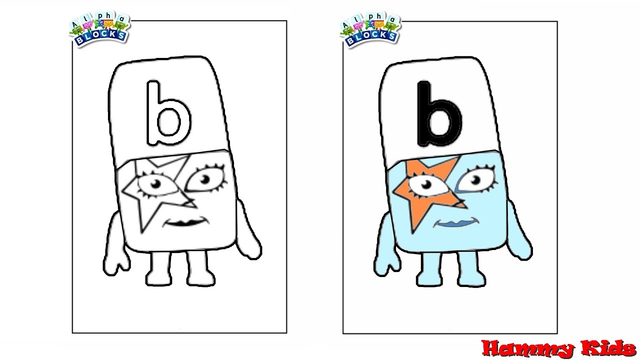 Alphablocks | Letter B | How To Draw | Alphablocks Letter B | Hammy ...