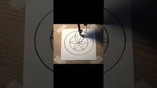 Drawing a Flower using Compass #shorts