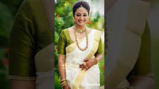 Kerala Saree Contrast Blouse Designs