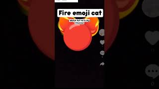 Fire emoji cat