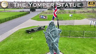 The Yomper Statue - Modelled on Corporal Peter Robinson Yomping to 'Sapper Hill'.