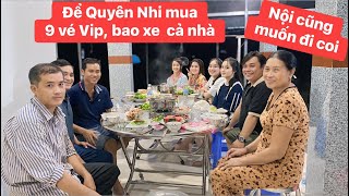 Quyên Nhi chơi lớn mua 9 vé Vip mời cả nhà đi xem NSMV của chú Khương Dừa, CECD được đãi thịnh soạn