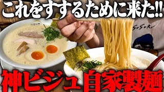 【極太麺】この麺が食いたかったんだよ！濃厚スープと極太麺の合体が最高な一杯。をすする　麺ヒキュウ六甲道店　 SUSURU TV.第3353回