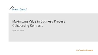 On-demand Webinar: Maximizing Value in Business Process Outsourcing Contracts