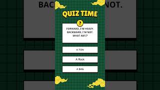 Riddle Time: Forward, I’m Heavy. Backward, I’m Not. What Am I? 🕵️‍♂️#quiz  #shorts