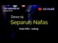 SEPARUH NAFAS - DEWA | Nada PRIA | Top karaoke HD Avimusik