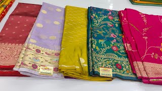 DEVI SILKS is live!Semi Raw mango,Banaras kathan ALLOWER,tissukota paithani srees#9347572201