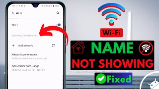 How To Fix Wi-Fi Name Not Showing Problem on Android | Phone Not Detecting WiFi Name