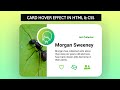 CSS Card Hover Effects Animation | Html & CSS
